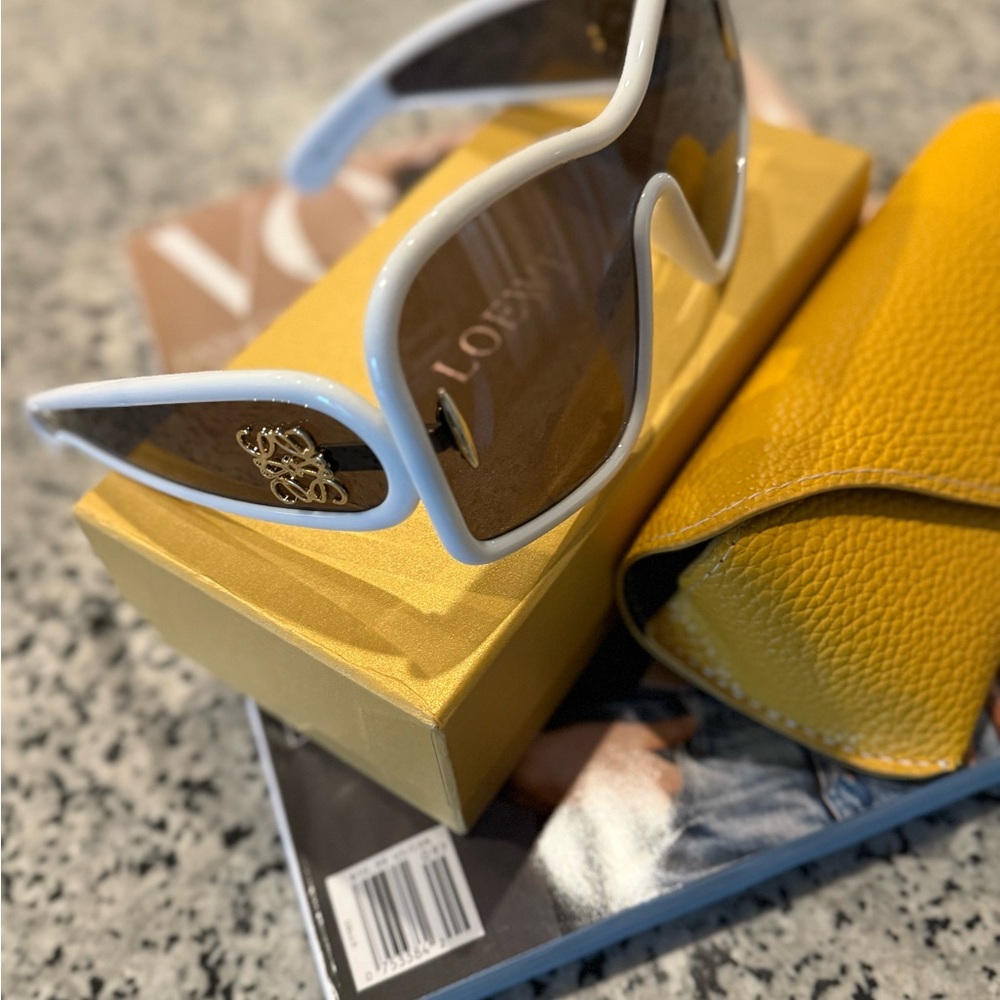 Stylish White Loewe Sunglasses